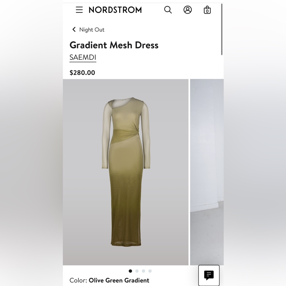 Saemdi Dress Gradient Mesh Dress Green Dress